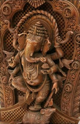 Stickers Mart Decorative 3 D Brown ganesh ji beautiful wall sticker ...