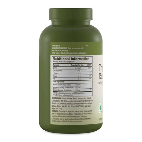 GNC Herbal Plus Triple Ginseng Root 90 Capsules – Nutrigize