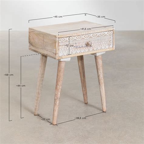 Mango wood bedside table – Dobri Arts