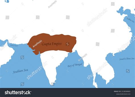 Map Gupta Empire Asia India Country Stock Vector (Royalty Free ...