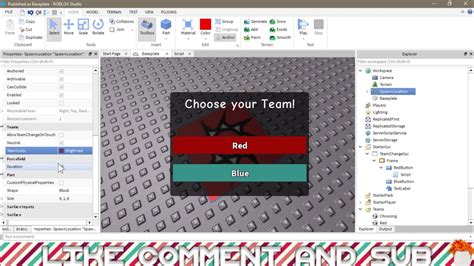 Image result for Choose GUI Team Menu Studio Script Roblox