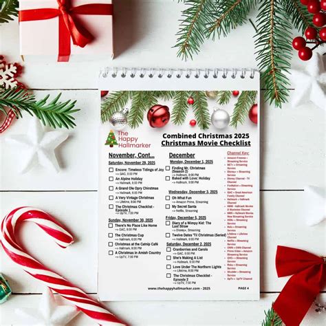 The Complete Combined 2025 Christmas Movie Schedule Checklist