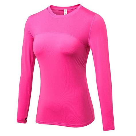 Women Workout Shirts Seamless Long Sleeve Yoga Tops with Thumb Holes ...