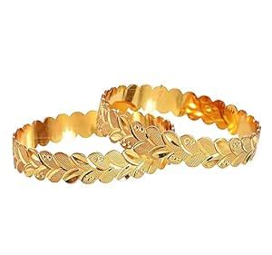 Buy Handicraft Kottage® Women's Gold Plated Traditional Designer Plain ...