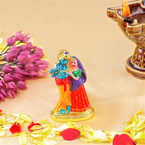 Buy Estele Gold Plated Devotional Shree Radha Krishna Idol Online
