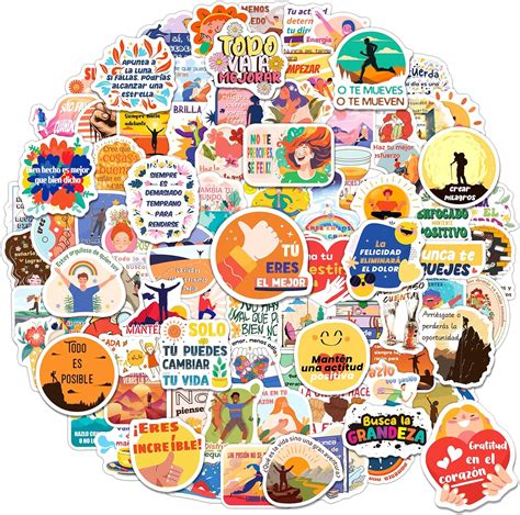 Amazon.com: MonEnfance 200pcs Spanish Motivational Stickers for Adults ...