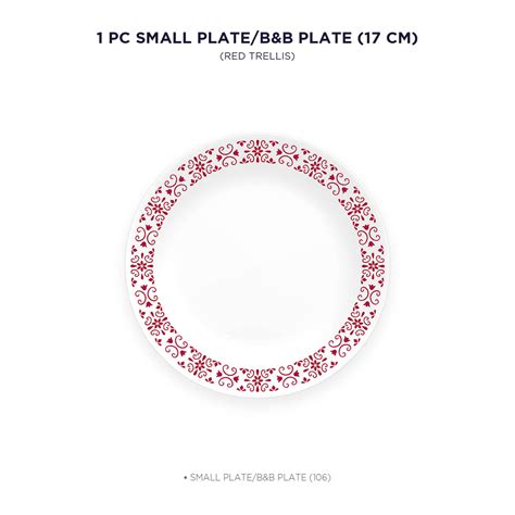 Buy Corelle Livingware Red Trellis Bread & Butter Plate online in India ...