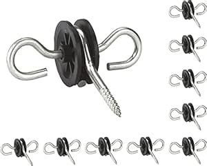 KATSU Electric Fence Gate Handle Insulators 10X Pack, Galvanised Heavy ...