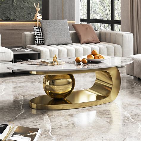 Oval Coffee Table Modern Buy Edge Oval Coffee Table Oak By RJ Living