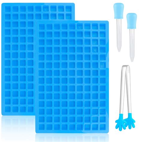 Ancefine 2 Pack 126-Cavity Square Silicone Mold Mini Candy Molds Ice ...