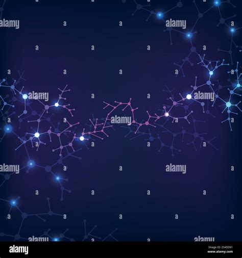 Abstract healthcare background with atom, molecule structure, structural biology elements ...