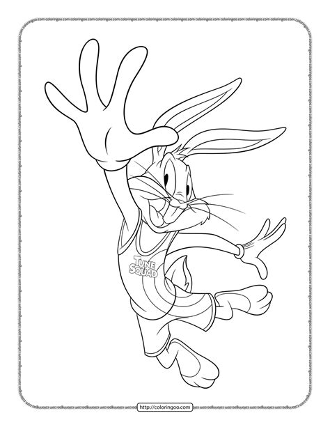 Bugs Bunny Space Jam Coloring Page