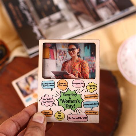 Personalized Women's Day Wooden Fridge Magnet – Bigsmall.in