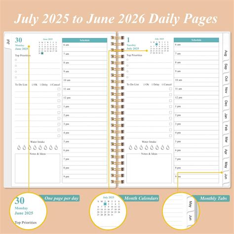 Snapklik.com : 2025-2026 Daily & Monthly Planner - One Page Per Day ...