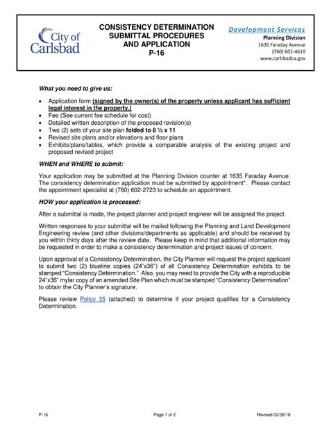 Fillable Online Consistency Determination Submittal Procedures ...