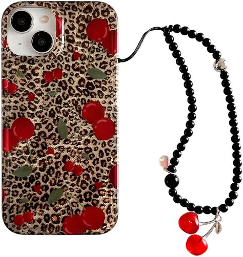 Amazon.com: aaknhen Leopard Cherry Phone Case Compatible for iPhone 13/ ...