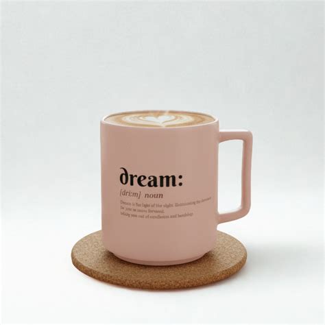 Cleo "Dream" Definition Mug - 400ml Minimalist Pebble Ceramic Mug ...