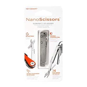 KeySmart NanoScissors - Mini Portable Foldable Keychain Scissors ...