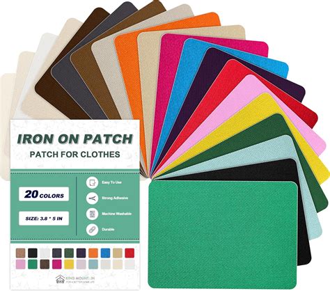 Amazon.com: Iron on Patches for Clothes, 20 Pieces Multi-Colored ...