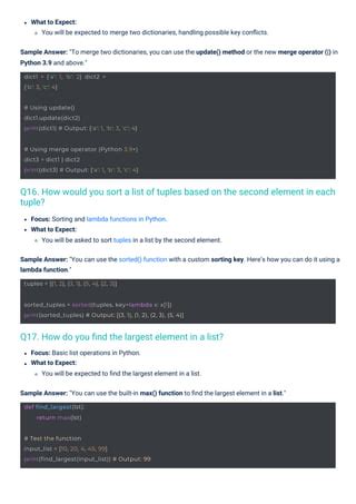 Python Programming Questions in Wipro Infosys Placements 的图像结果