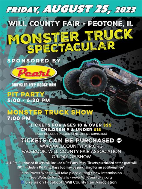 Will County Fair Monster Truck Show at Will County Fairgrounds, Peotone ...