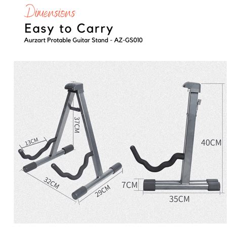 AURZART AZ-GS010 Portable A-Frame Folding Acoustic Guitar Stand ...