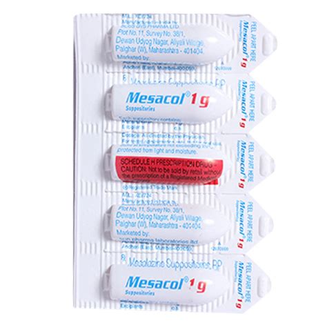 MESACOL 1GM SUPPOSITORIES | Uses, Side Effects, Price | Apollo Pharmacy