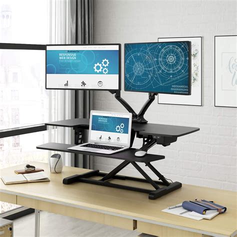 Buy FlexiSpot Motorized Standing Desk Converter- 40 Electric Height ...