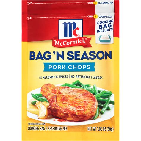 McCormick Bag 'N Season Pork Chops Cooking Bag & Seasoning Mix - Shop ...
