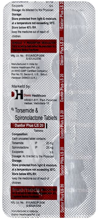 Daxtor Plus Ls 20 Tablet 10 - Uses, Side Effects, Dosage, Price | Truemeds