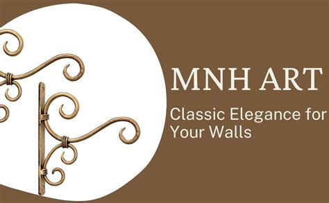 MNH ART S -2 Piece antiqe Golden Metal Plant Hanger Iron Plant Wall ...