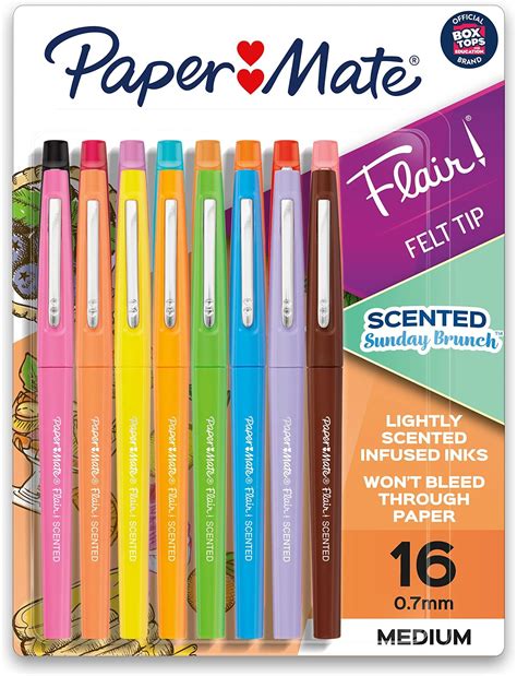 Amazon.com : Paper Mate Felt Tip Pens Flair Marker Pens, Medium Point ...