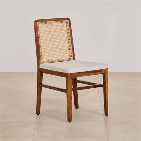 Buy (Refurbished) Cane Connection Set of 2 Sheesham Wood Dining Chairs ...