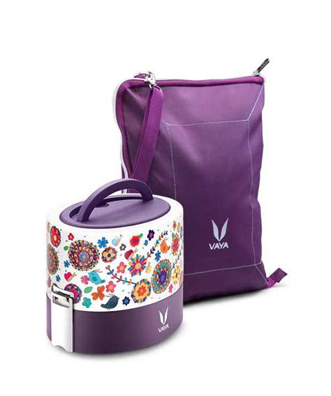 Vaya Lunch Box - Buy Tyffyn 600 ml Bloom with BagMat | Lunch Bag Online ...