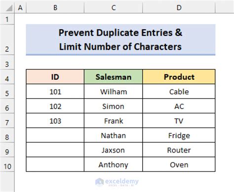 Custom Data Validation Excel From a Range 的图像结果