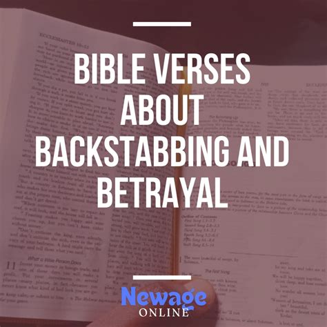 40 Powerful Bible Verses About Backstabbing And Betrayal
