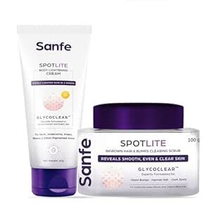 Sanfe 2 Steps Spotlite Kit | For Dark Underarms, Bikini, Neck, Knees ...