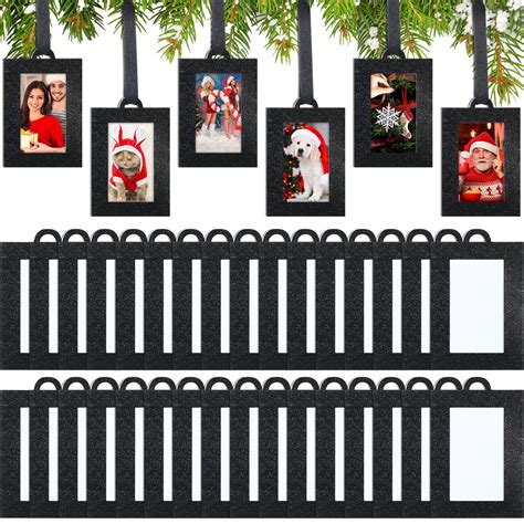 Amazon.com - Fullhawl 50 Pcs Hanging Christmas Tree Mini Picture Frames ...