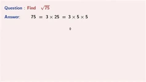 Simplify square root of 75 || root 75 || Math Tutorial - Смотреть ...