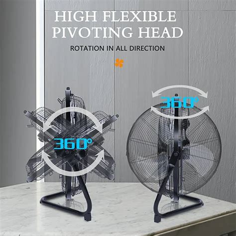 20 Inch Floor Fan, Oscillating Pedestal Fan,3 Speed High Velocity Heavy ...