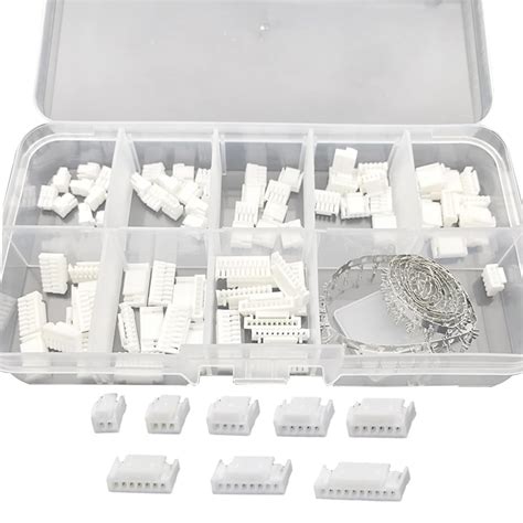 JST GH 1.25mm Connector Kit, 2/3/4/5/6/7/8/10 Pin 80 PCS Male Housing ...
