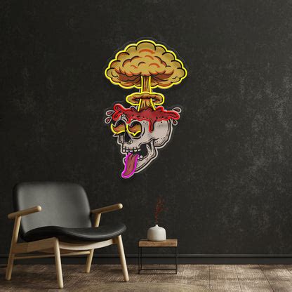 Exploded Skull LED Neon Sign Light Pop Art – acrylicsheetsindia