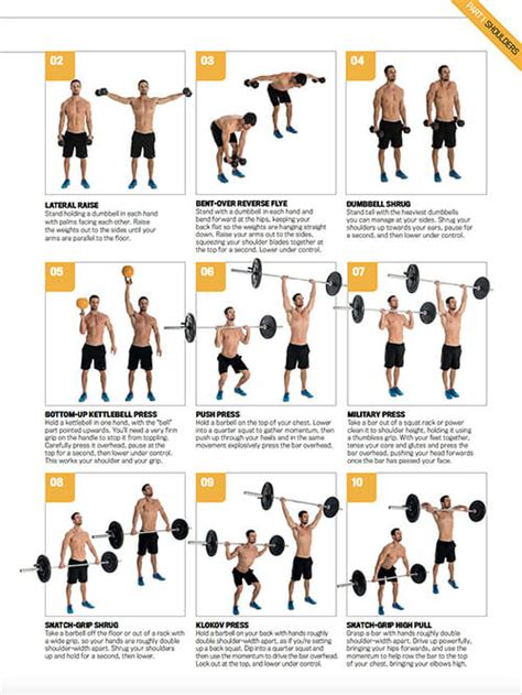 FREE downloadable Workout Poster. The 30 Top Upper Body Exercises