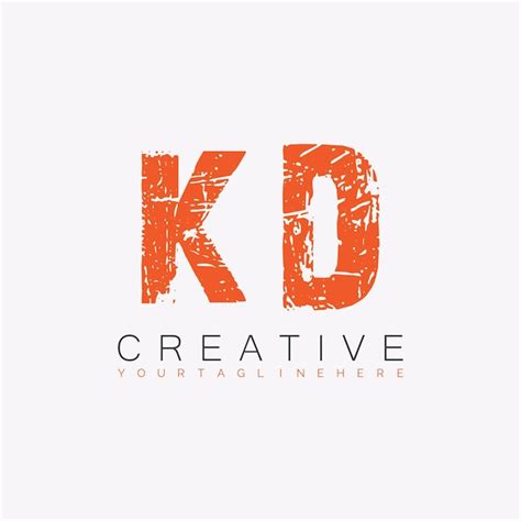 Kd initial monogram logo with letter creative design | Premium Vector
