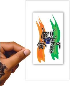 voorkoms MaaTujhe Salam With Tiranga Temporary Tattoo Stickers For Male ...