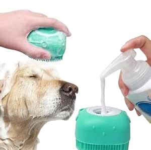 Goyal Traders Dog Bath Brush Body Scrubber Shampoo Dispenser Tick ...