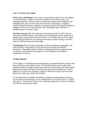 Lab 3: The Vector Data Model Doc Template | pdfFiller