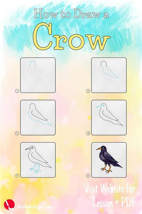 Image result for Crow Drawing Tutorial