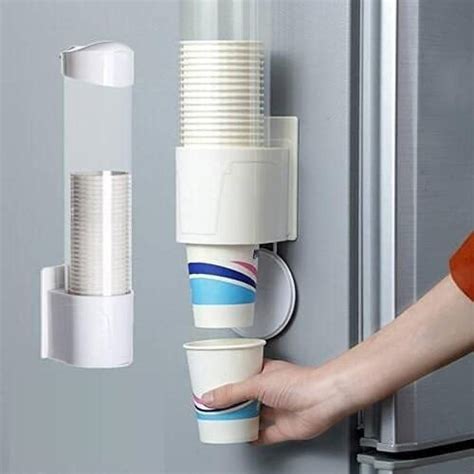 draval Paper Cup Dispenser Holder Wall Mounted Plastic Drinking Water ...