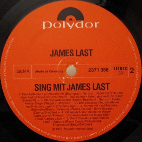 James Last - Sing Mit (Vinyl) | MusicCircle